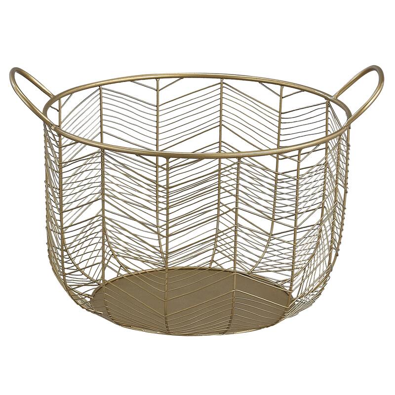 Elk Home Tuckernuck Brass Metal 19 Inch Wide Basket