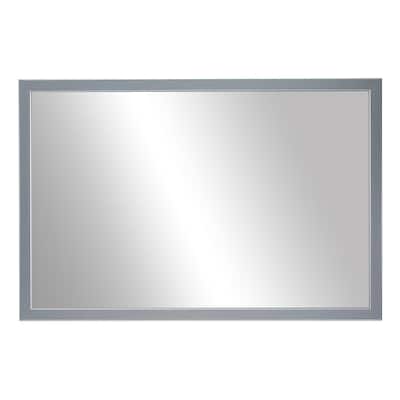 Frame My Mirror Brushed Chrome Framed Vanity Mirror, Ellis Design