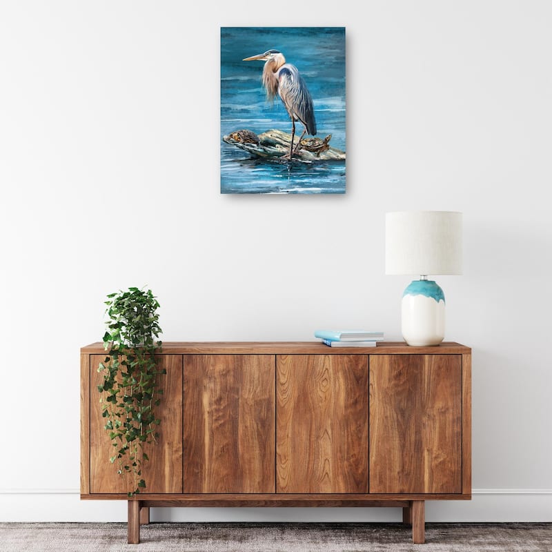 King of Herons By Studio Arts Canvas Art Print