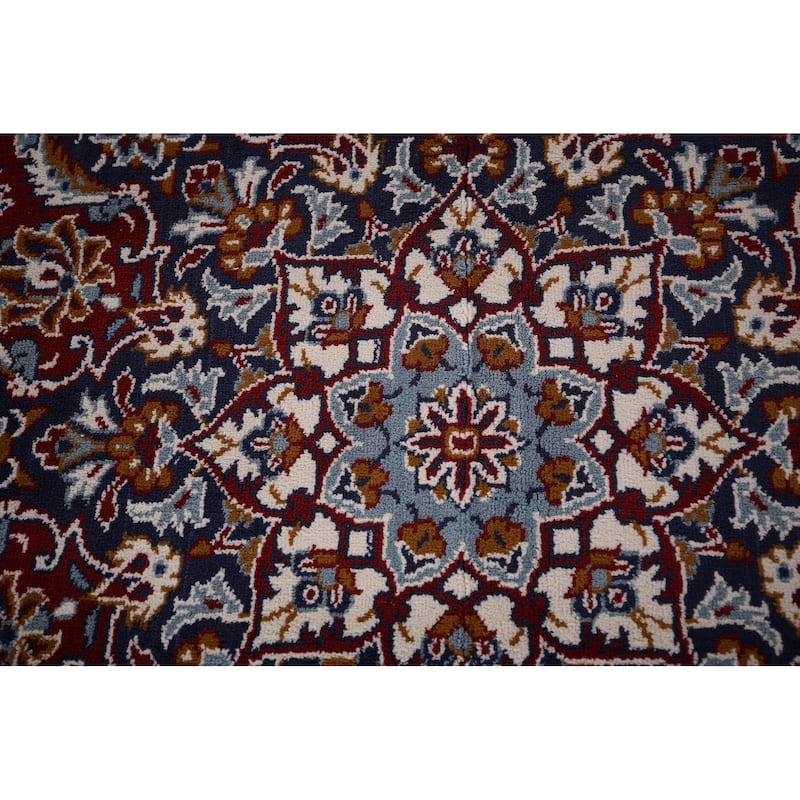 Traditional Red Kashan Turkish Rug Machine Made Dining Room Carpet - 9'7" x 12'10"