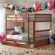 preview thumbnail 2 of 51, Full over Full Bunk Bed With Ladders and Two Storage Drawers for Bedroom