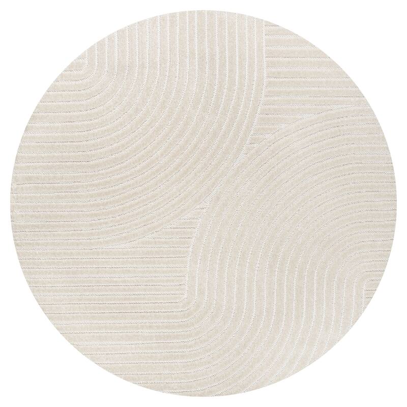 JONATHAN Y Odense Minimalist Curve Geometric Gray/Ivory Area Rug