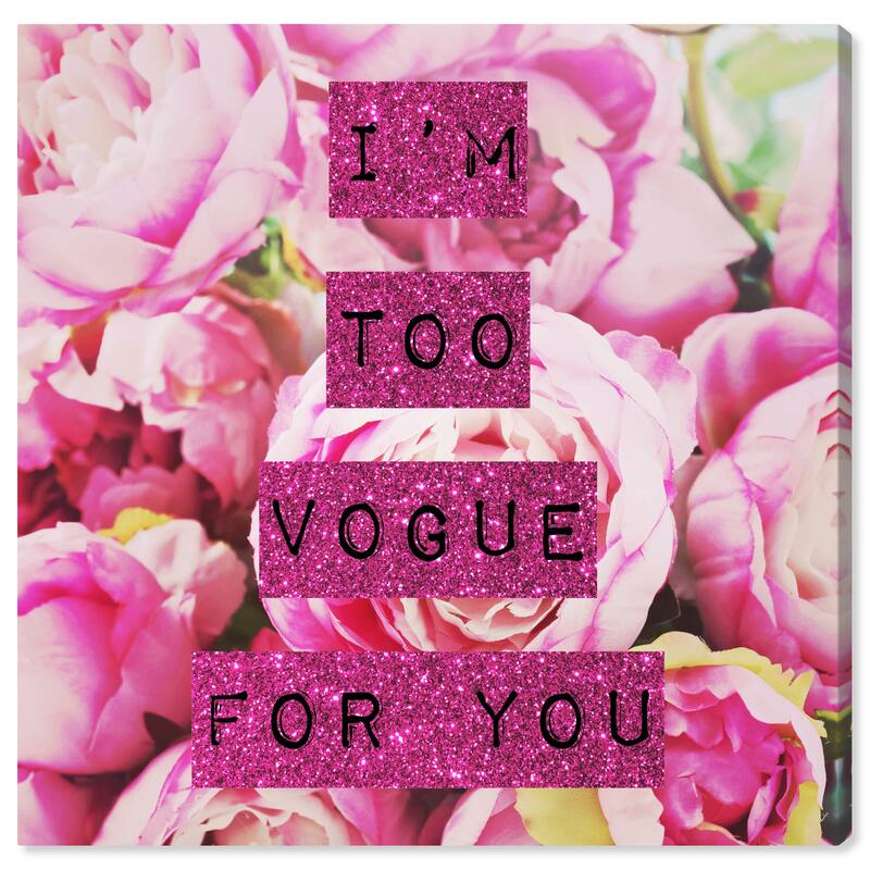 Wynwood Studio Canvas Fashion and Glam Too Vogue Pink Pink and Magenta Glam Wall Art Canvas Print