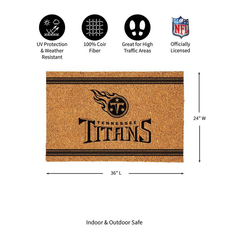 Tennessee Titans Monochrome Indoor/Outdoor Coir Door Mat