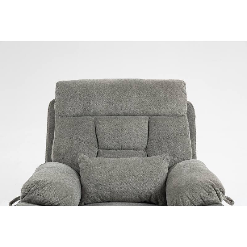 Dual OKIN Motor Power Lift Recliner Chair, Electric Sofa with Heat & Massage, Heavy-Duty Recliner Chair with 2 Cup Holders