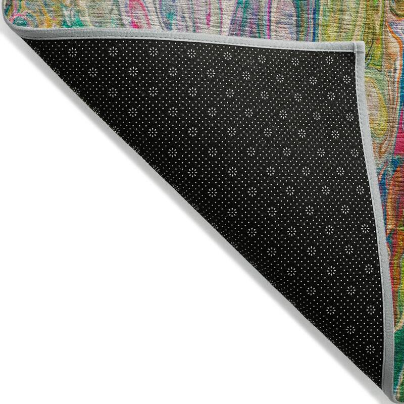 Machine Washable Indoor/ Outdoor Chantille Abstract Modern Rug