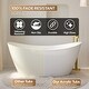 preview thumbnail 10 of 26, Freestanding Soaking Bathtub,100% Pure Virgin Acrylic with Drain And Groove Overflow,Glossy White