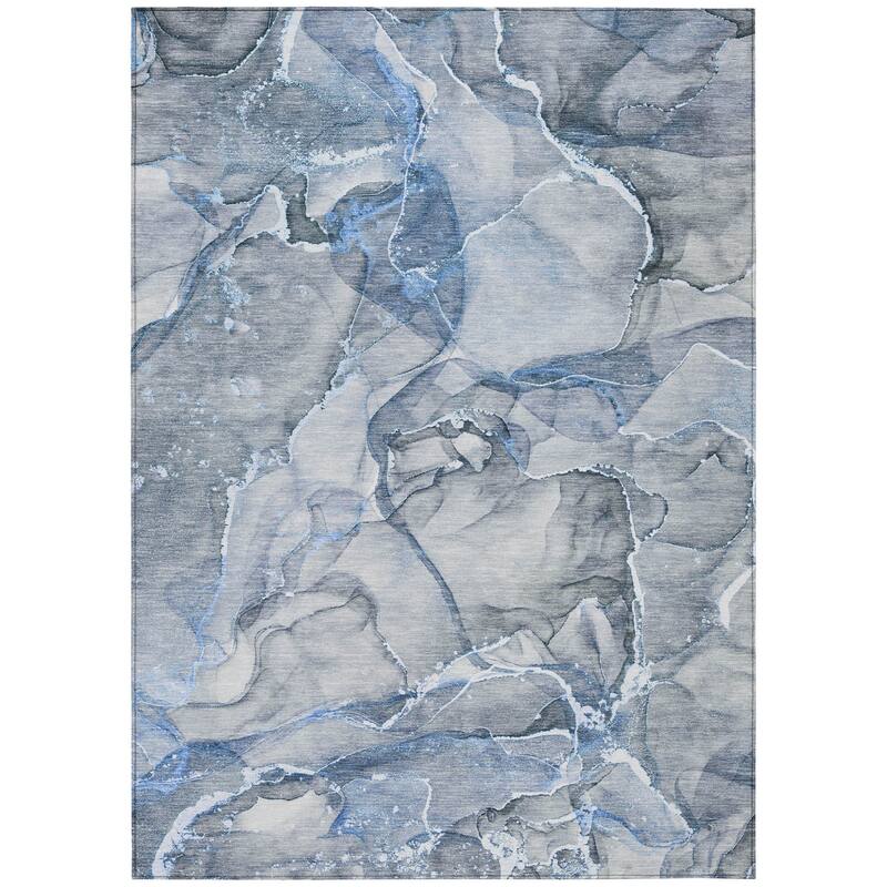 Alto Modern Art-Inspired Weather Resistant Blended Style Outdoor Rug