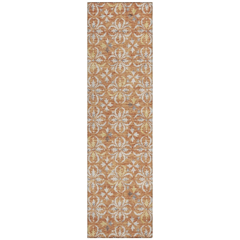 Machine Washable Indoor/ Outdoor Chantille Traditional Medallion Rug