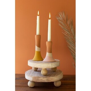 Set of Two Round Wooden Risers - 12-inch Diameter - Bed Bath & Beyond ...