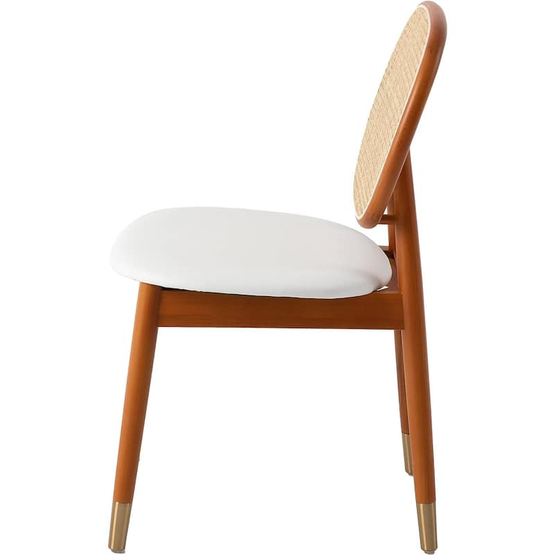 Dining Chairs Set of 2, Modern Kitchen Chairs, Comfortable Upholstered Seat, Wood Leg Dining Room Furniture