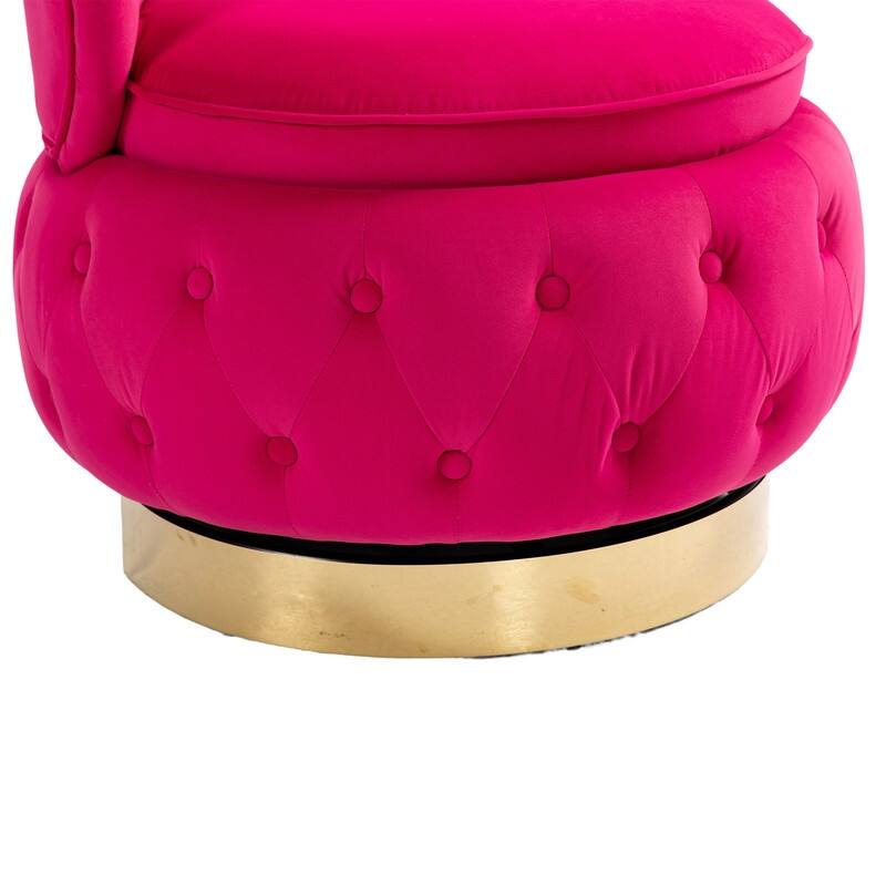 360 Degree Swivel Cuddle Barrel Accent Storage Chairs, Round Armchairs with Wide Upholstered