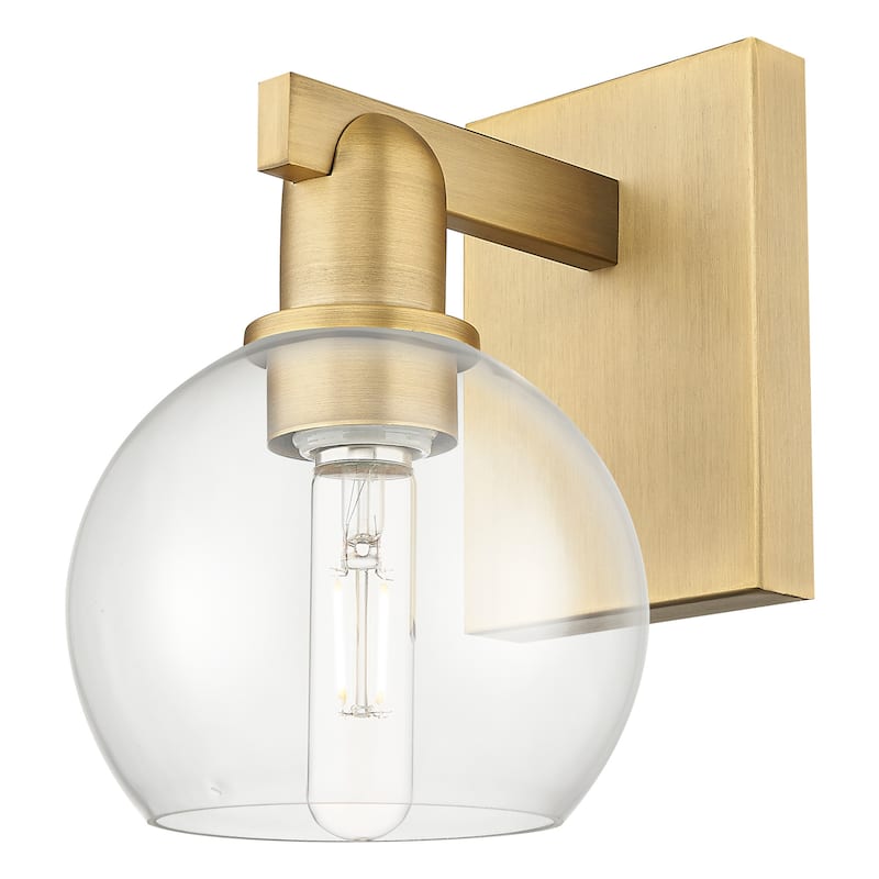 Innovations Lighting 716-1W-10-6 Athens Sconce Athens 10" Tall Wall - Brushed Brass / Clear
