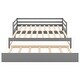 preview thumbnail 9 of 27, Multifunctional Extending Daybed with Trundle, Twin to King Wood Sofa Bed with Headboard for Small Spaces, No Box Spring Needed