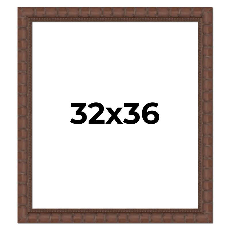 32x36 Frame Pewter Solid Wood Picture Frame Width 1.625 Inches | Interior Frame Depth 0.6875 Inches