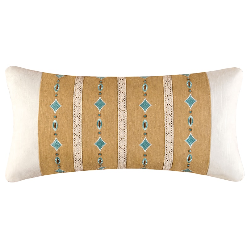 12" x 24" Diamond Embroidered Pillow
