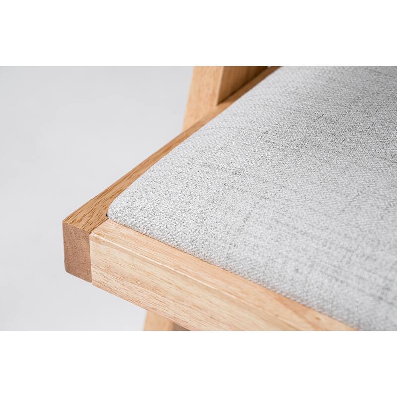 Modrest Fern Modern Natural and Beige Dining Chair (Set of 2)