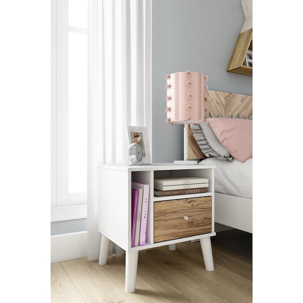 Ashley Furniture Piperton Brown/White Single Drawer Night Stand