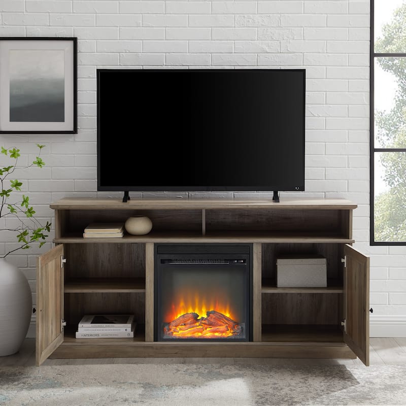 Middlebrook 60-inch Barn Door Fireplace TV Stand