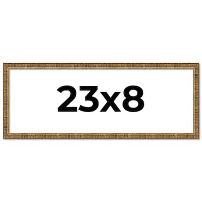 23x8 Frame Gold Kingsley Distressed Solid Wood Picture Frame Width