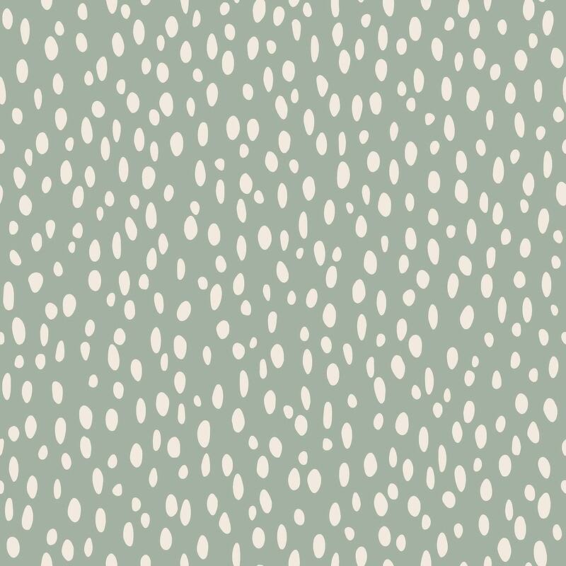 Chesapeake Willa Moss Dots Wallpaper - 20.9 x 396 x 0.025