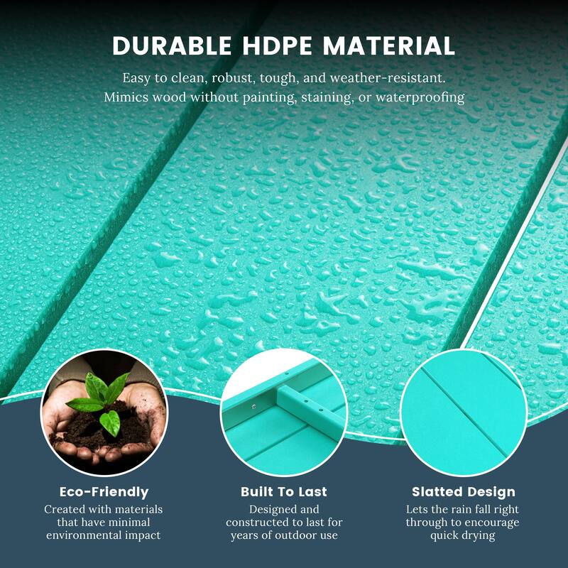 Laguna Hdpe All Weather Outdoor Patio Two Shelf Table