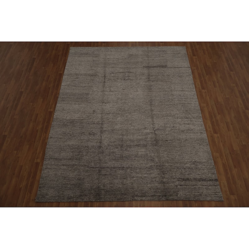 Hand Knotted Oriental 100% Wool Carpet Tribal Contemporary Brown Gabbeh Area Rug - 11' 3'' X 8' 6''