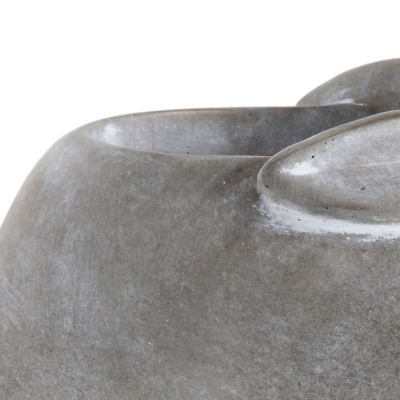 Cement Rabbit Planter with Saucer