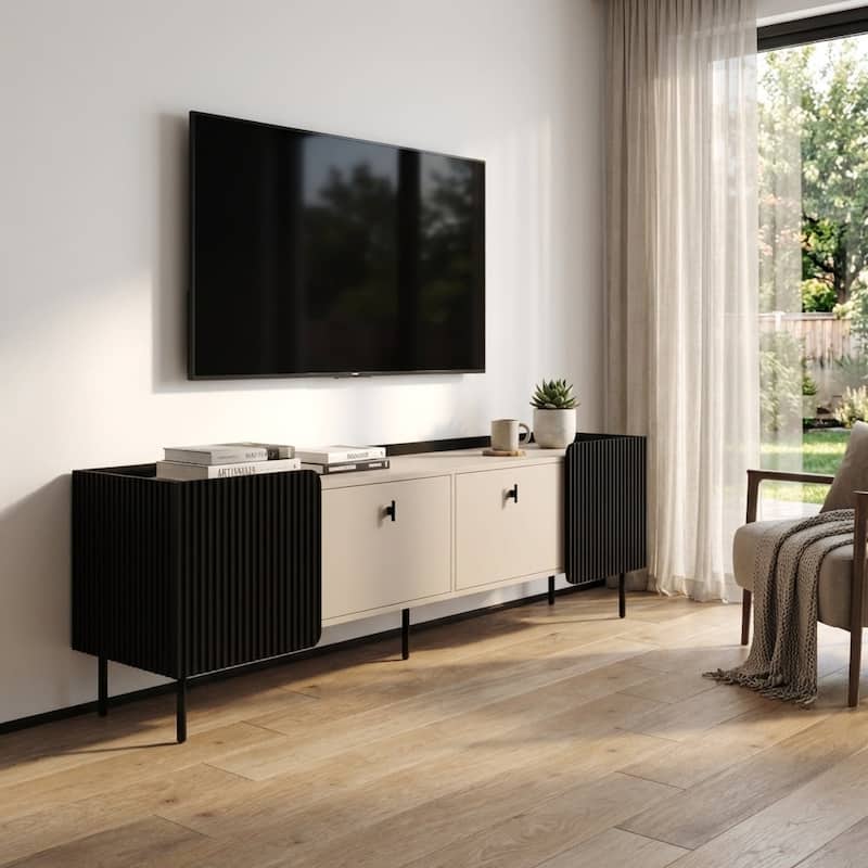 Meble Furniture Dalia 2D2K 71" Modern TV Stand for up to 80" TVs