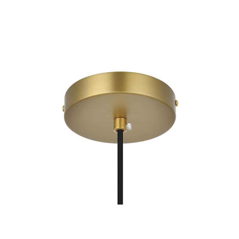 Elegant Lighting Baxter Single Light 14" Wide Pendant with Clear Glass