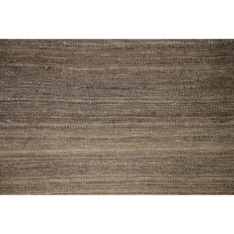 Hand-Woven Striped Kilim Modern Area Rug Wool Carpet - 8'0" x 9'10"