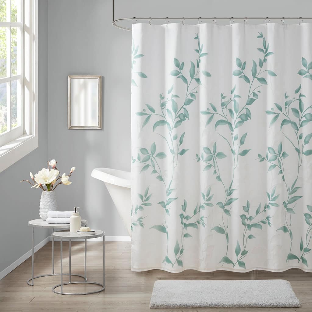 Burnout Printed Shower Curtain