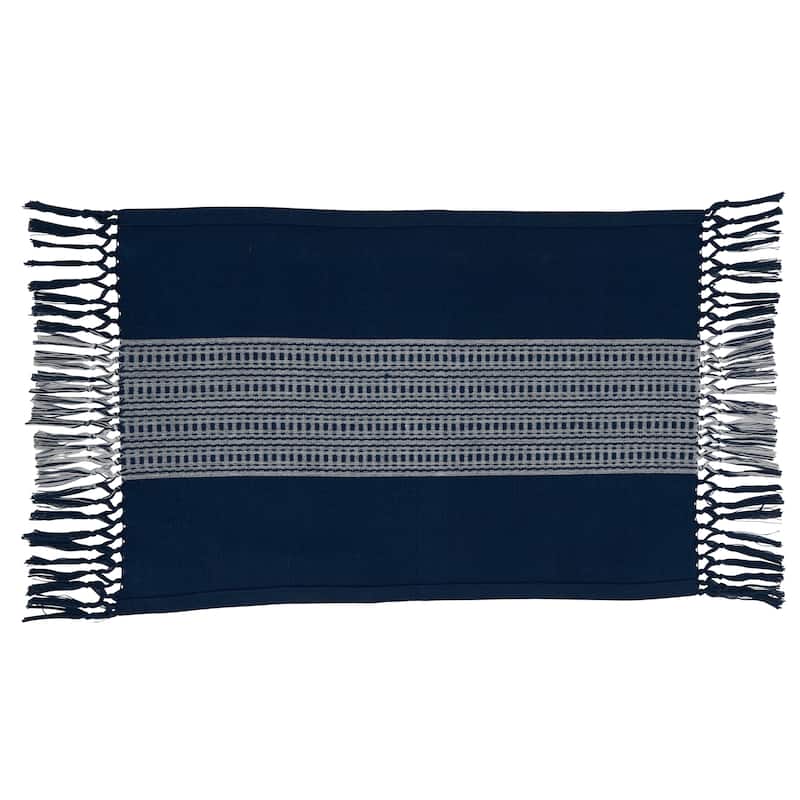 Cotton Placemats With Stripe Design - 14"x20"