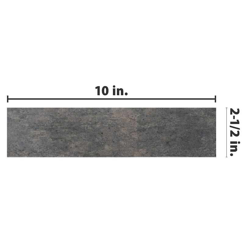 Merola Tile Capri Brick Nero 3" x 10" Porcelain Floor and Wall Tile