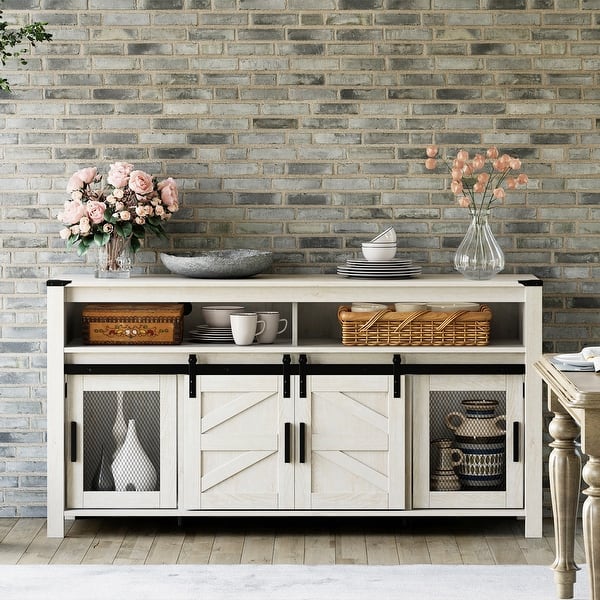 Barn Door Buffet Cabinet