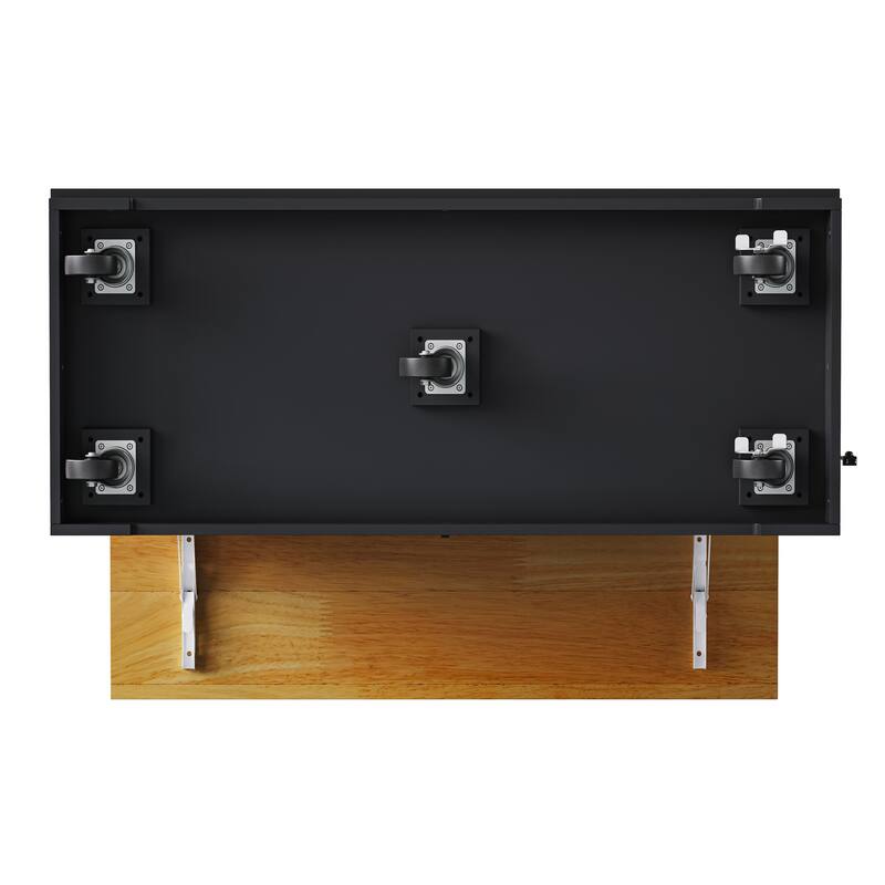 48" Kitchen Island with 2 Bar Stools, Power Outlet, Drop Leaf & Storage Drawers