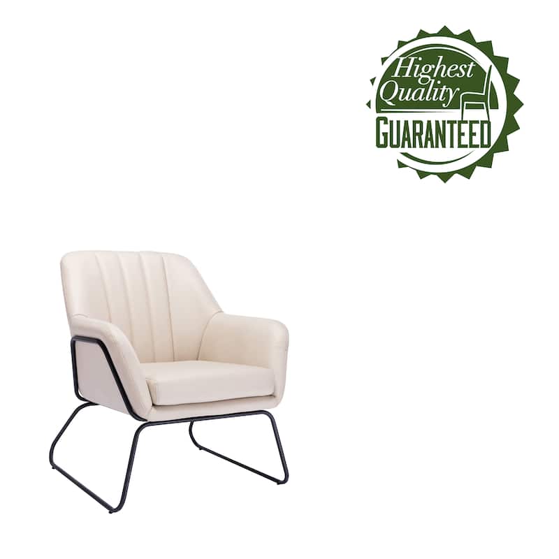 Porthos Home Haco Accent Chair, Microfiber Upholstery, Steel Sled Legs