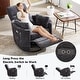 preview thumbnail 56 of 68, HOMYKA Power Rocker Swivel Recliner with USB and Type-C Ports