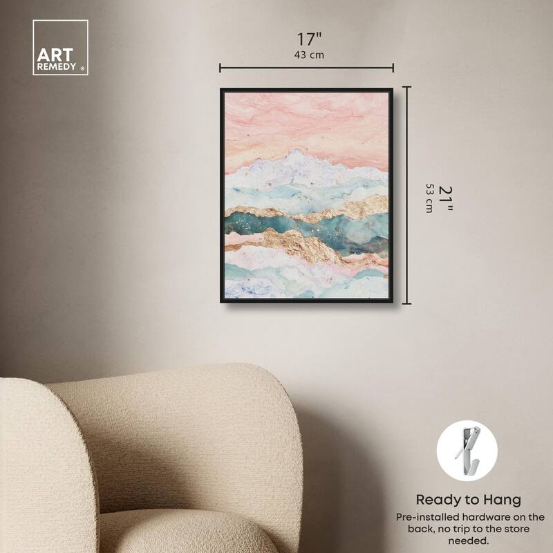 Rose Quartz Ridge Canvas by Art Remedy