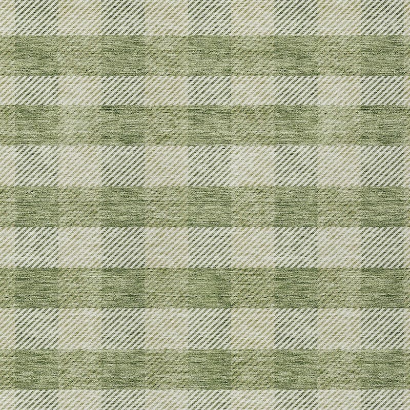 HomeRoots Plaid Transitional Rectangle Outdoor Rug