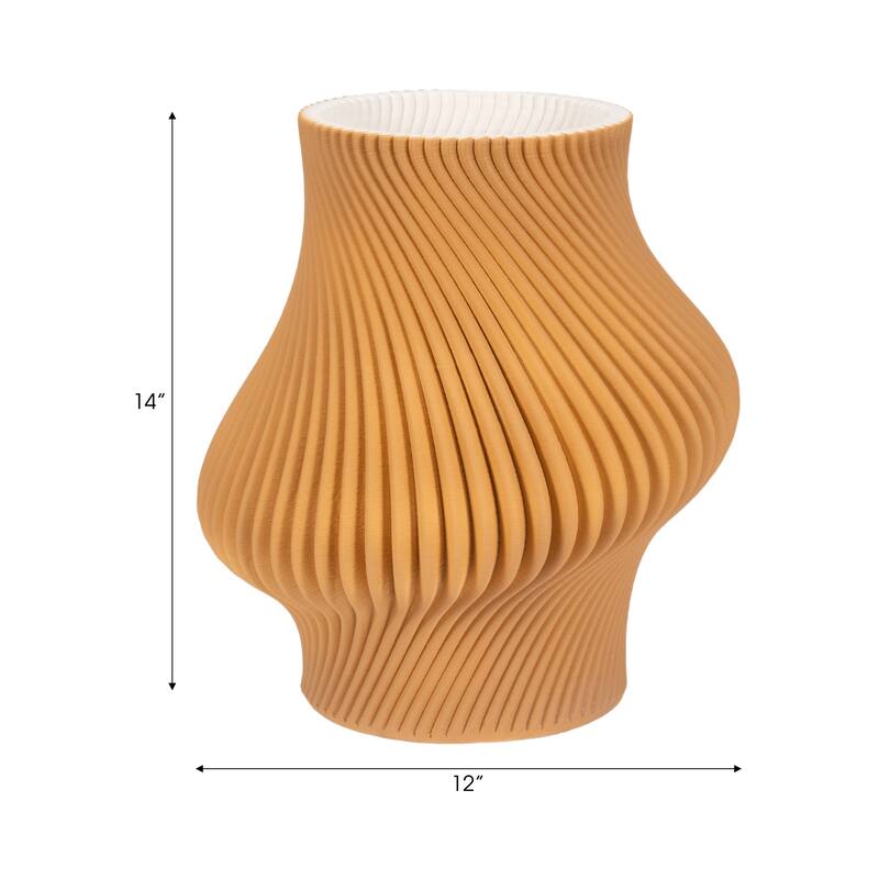 Sagebrook Home Seymour 3D Printed Vase, Apple Cinnamon, Novelty