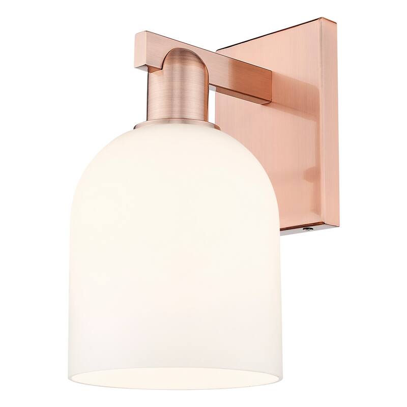Innovations Lighting 716-1W-12-6 Bella Sconce Bella 12" Tall Wall - Antique Copper / White