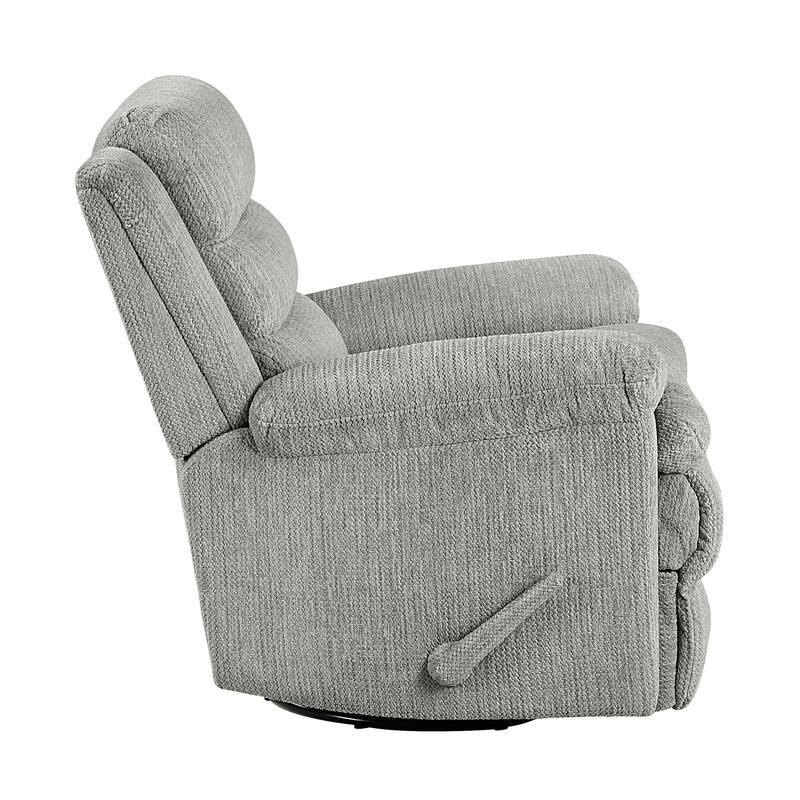 Sofiane 41" Microfiber Swivel Glider Recliner - Pull-Handle Motion