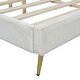 preview thumbnail 8 of 25, Queen Size Corduroy Platform Bed with Metal Legs,No Box Spring Needed