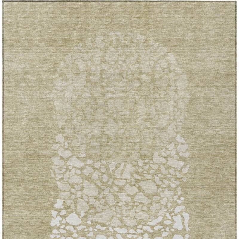 HomeRoots Abstract Transitional Rectangle Outdoor Rug