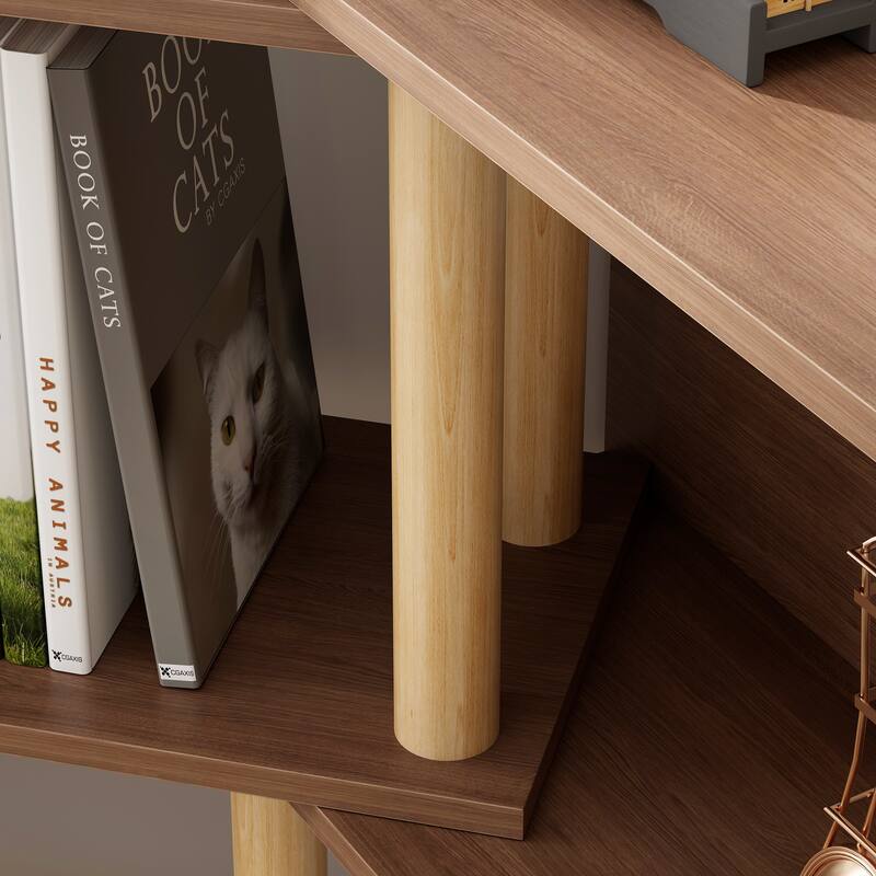 4 Tier Retractable and Rotatable Bookcases