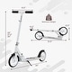 preview thumbnail 13 of 18, Gymax Folding Kick Scooter w/ 3 Adjustable Heights 8 Inches Big Wheels