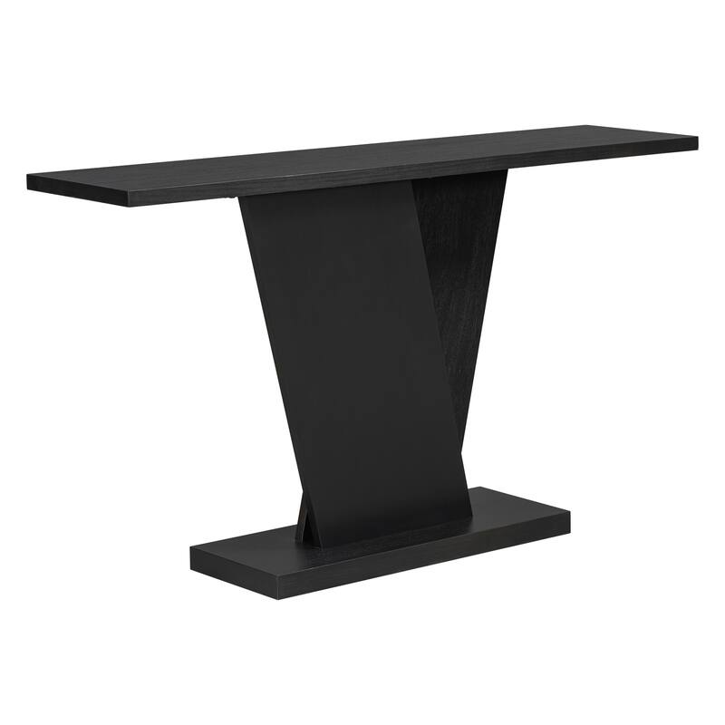 Christopher Knight Home - Mirod Elegant Console Table with Natural Wood Veneer and Sturdy V-Base Design