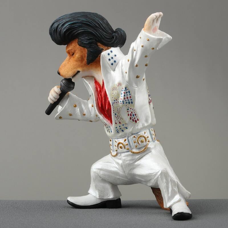 4.72 inches Height Polyresin the Hound Dog Multicolor Finish Figurine