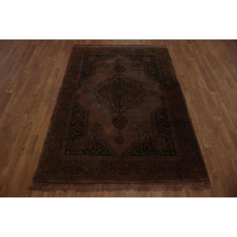 Hand Knotted Oriental 100% Wool Carpet Traditional Geometric Pink Bokhara Area Rug - 6' 4'' X 4' 4''